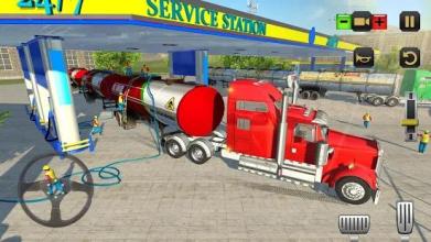 Oil Tanker Long Trailer Truck Simulator-Road Train截图2