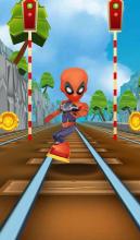 Superhero Spider Hero Escape: Train Subway Surf 3D截图4