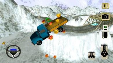 Offroad Snow Truck Driving:Fruits Transporter截图4