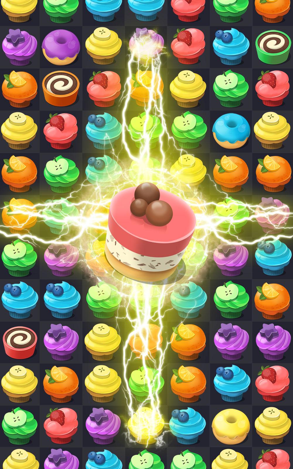 Crazy Cupcake Match 3截图5