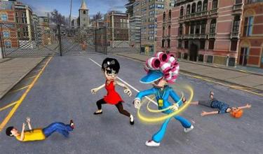 Kids Fighting Games - Gangster in Street截图2