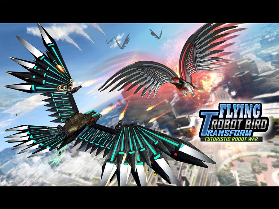 Flying Robot Eagle Transform: Futuristic Robot War截图5