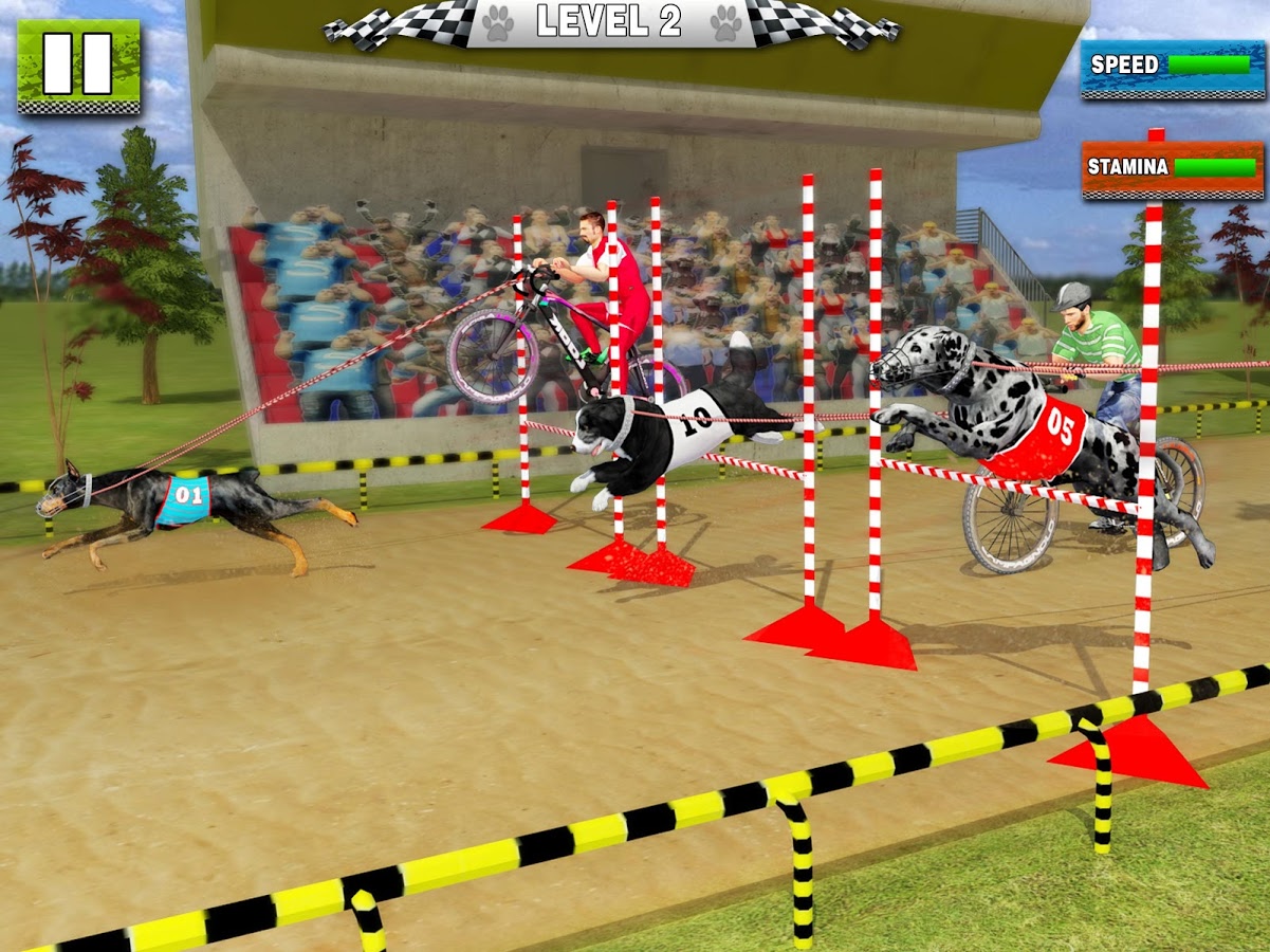 Dog Bikejoring: Bicycle Rider & K9 Dog Racing Game截图1