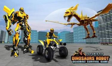 Futuristic Robot Quad Bike Dinosaur Survival Game截图5