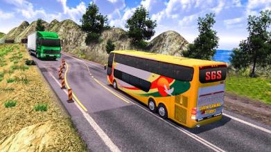 Offroad Tourist Bus Uphill Mountain Drive截图4