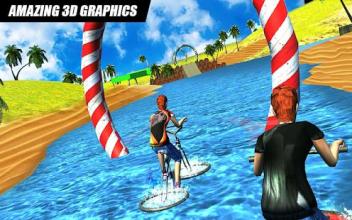 BMX Water Bicycle : Beach Rider Simulator Game 3D截图1