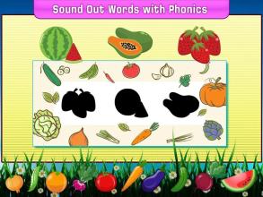 Fruits & vegetables name - kids language game截图3