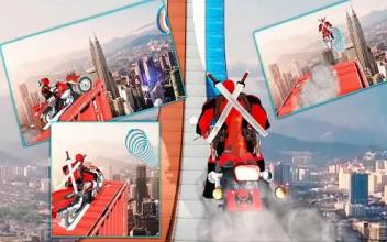 Moto Racing Superhero Games Impossible Bike Stunts截图1