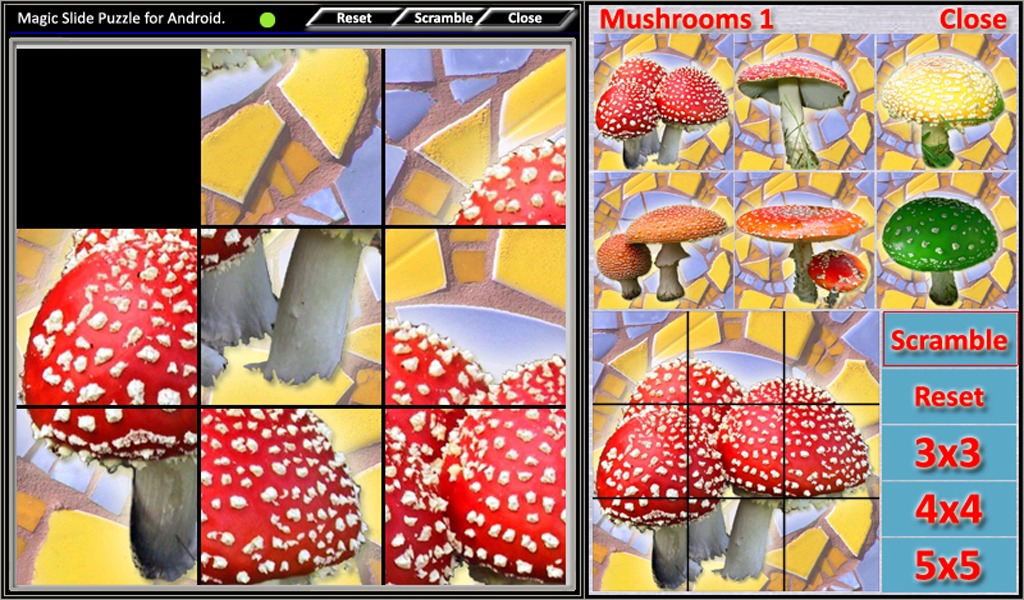 Magic Slide Puzzle Mushrooms 1截图1