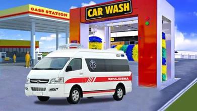 Ambulance Car Washing:Best Car Parking Game截图4