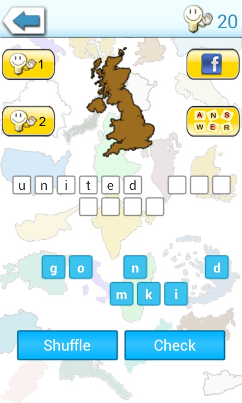 World Map Quiz Puzzle截图5