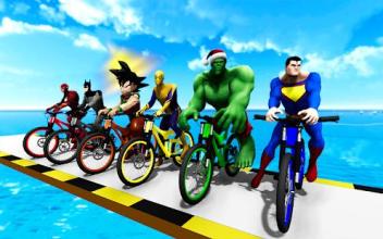 Superheroes BMX Stunts Bike Race Free截图4