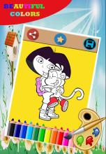 Coloring Book For Dora And Bots截图3