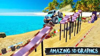 Drive Monster Trucks Ahead - Trucker Path Stunts截图5