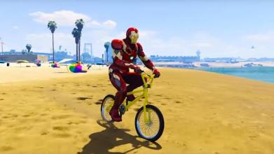 Superheroes Bmx Stunt Cycle Games: Bicycle Games截图1