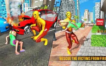 Super Flying Spider Rope Hero: City Rescue Mission截图4