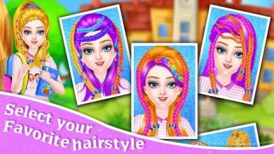 Braided hairstyles Girls Hairdo Salon Game截图3