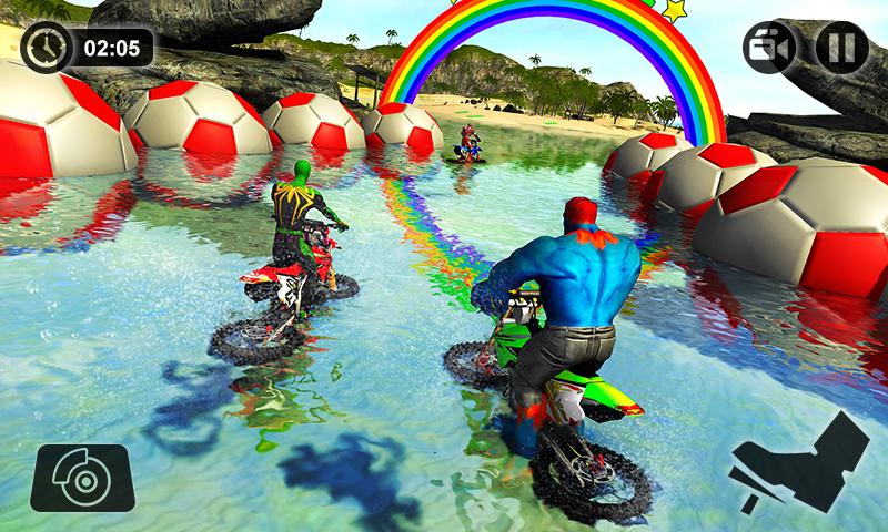 Superhero Water Surfer Bike Racing: Beach Racer截图4