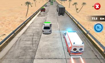 Traffic Race Crash Ambulance截图2