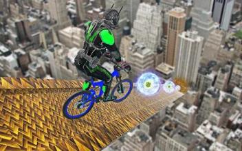 Mega Ramp Superhero BMX Stunts Bicycle Games截图3