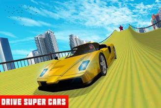 Super Speed Hero VS Vertical Ramp Car Stunts截图4