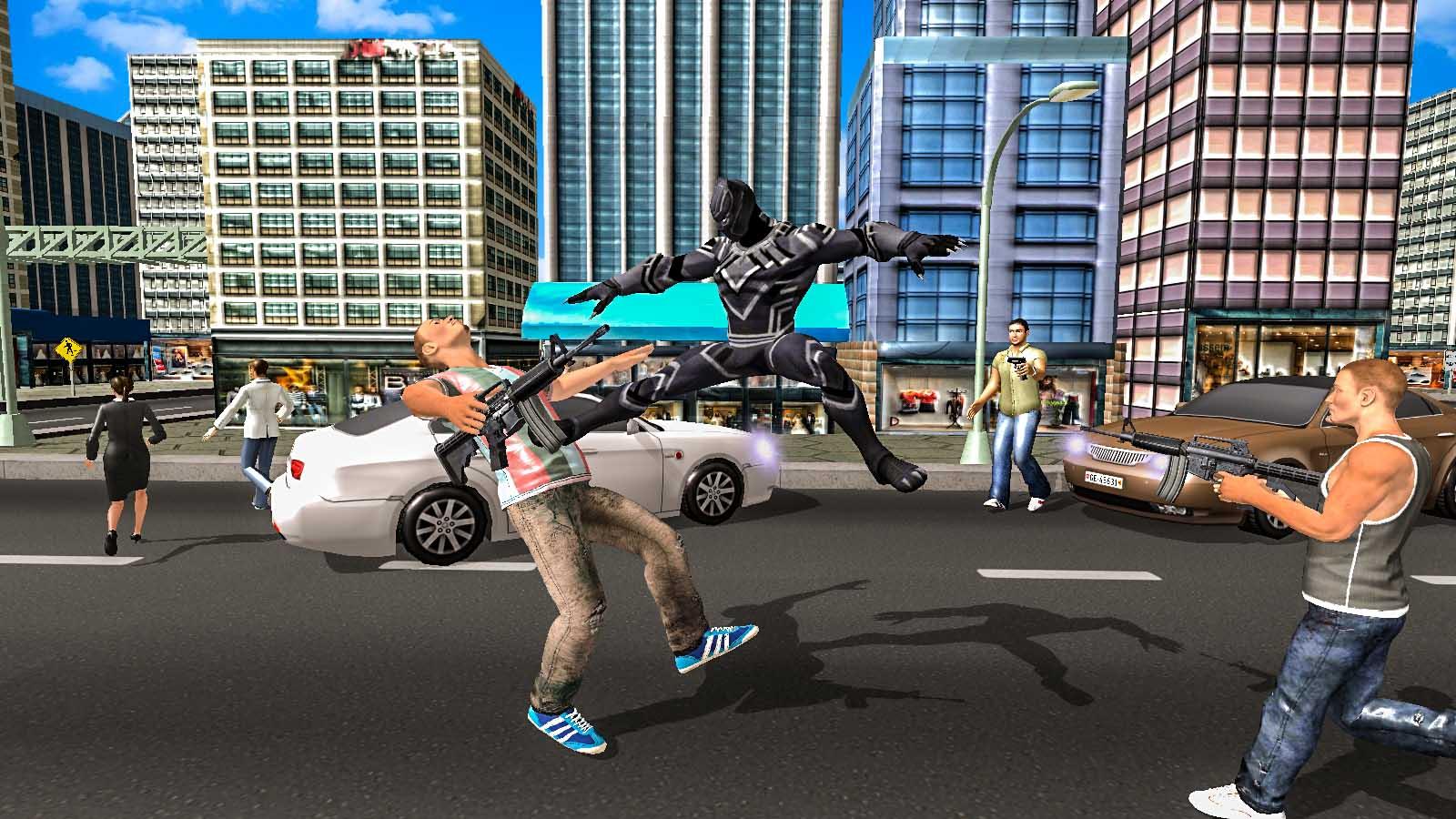 Panther Super Hero Crime City Battle截图2