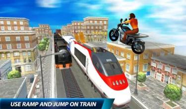 Bike Tricks Train Stunt Impossible Tracks Master截图1