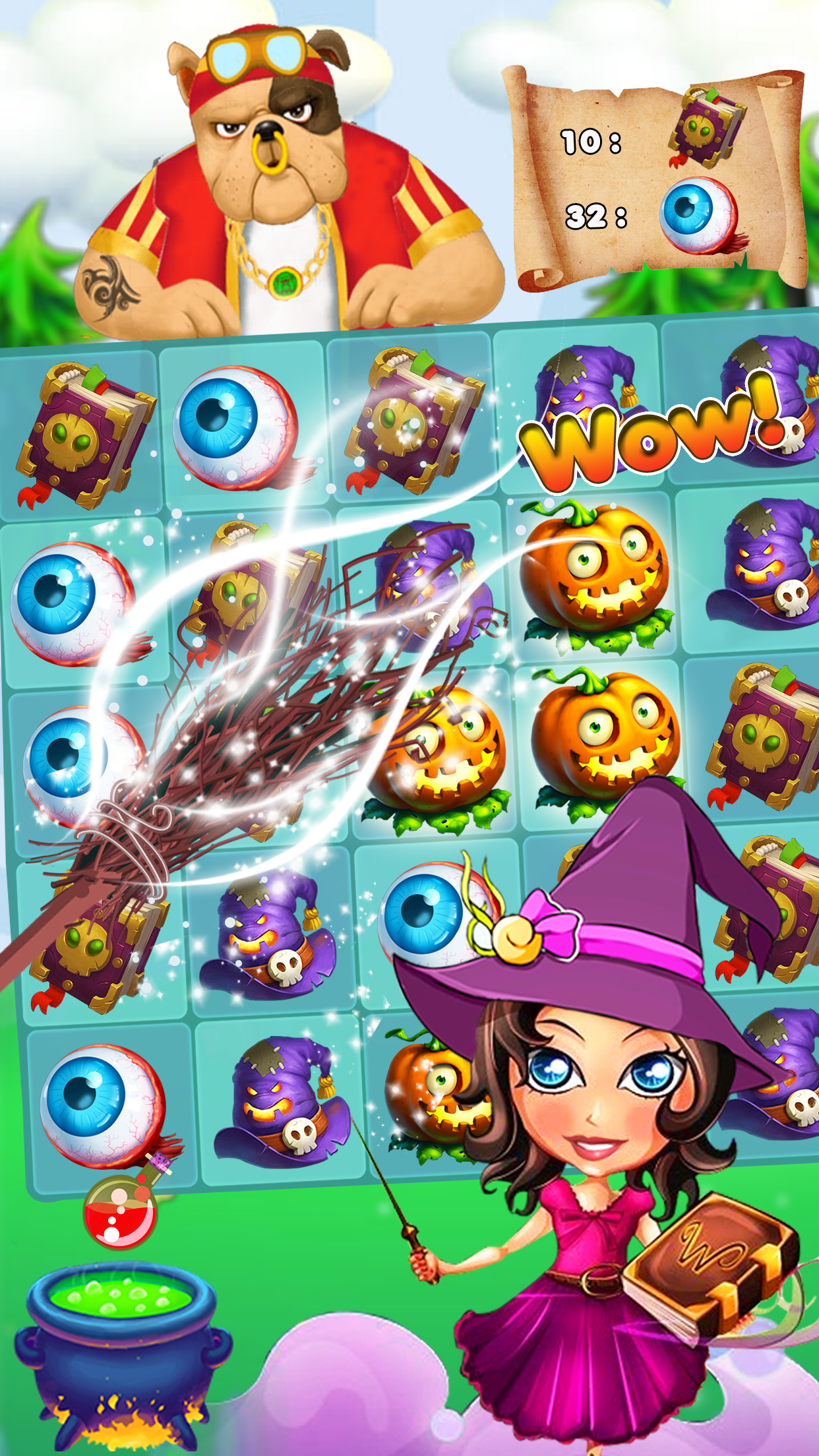 Halloween Witch - Fruit Puzzle截图4