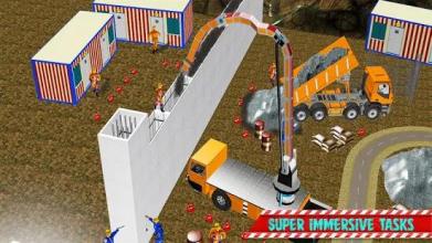 Security Wall Construction Mountain Border Games截图2