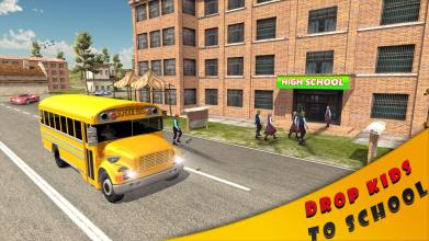 School Bus Driving Up Hill Rush - Free Bus Games截图1