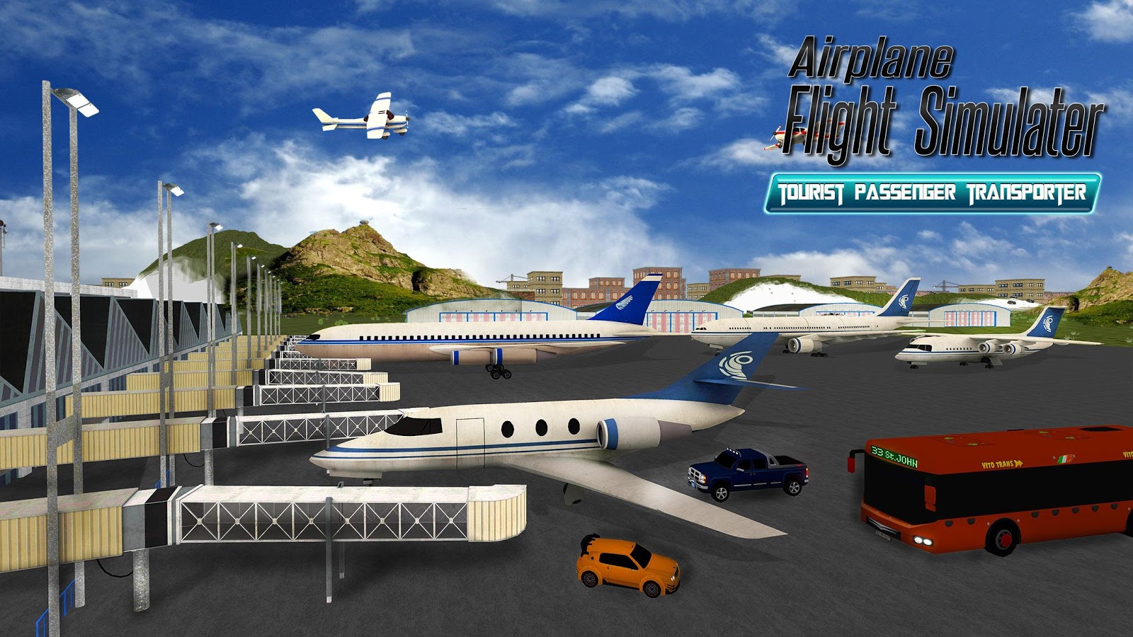 City Airplane Flight Tourist Transport Simulator截图5