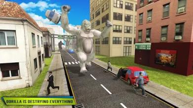 Angry Gorilla Rampage Attack Beast City Smasher截图2
