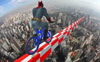 Mega Ramp Superhero BMX Stunts Bicycle Games截图1