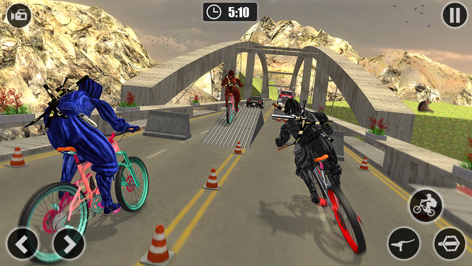 Superhero Ninja BMX Bicycle racing hill climb截图1