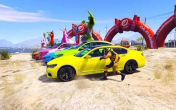 Top Speed Superheroes Car Stunt Racing截图5