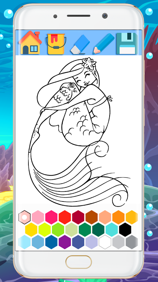 Princess Mermaid Coloring Book - Cut Mermaid 2018截图4