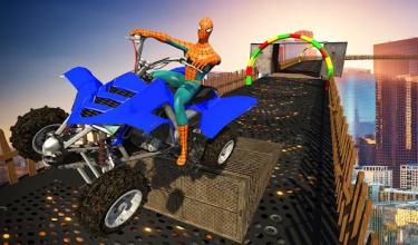 Spider hero Mega Ramp: Police Quad Bike Stunts截图1