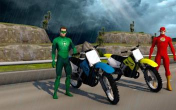 Superhero Bike Tricky Stunt Racing Game截图3