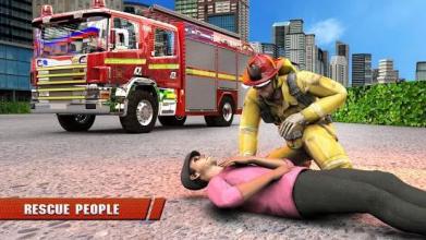 City Firefighter Truck Driving Rescue Simulator 3D截图2