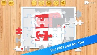 Jigsaw Puzzle National Flags NS - Educational Game截图4