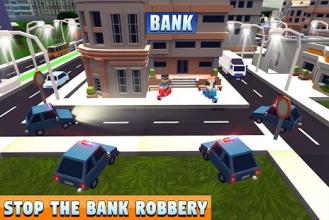 Blocky Police Dad Family: Criminals Chase Game截图5