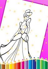 Draw and coloring princess - coloring princess截图2