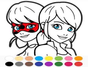 coloring book miraculous ladybug and cat noir截图2