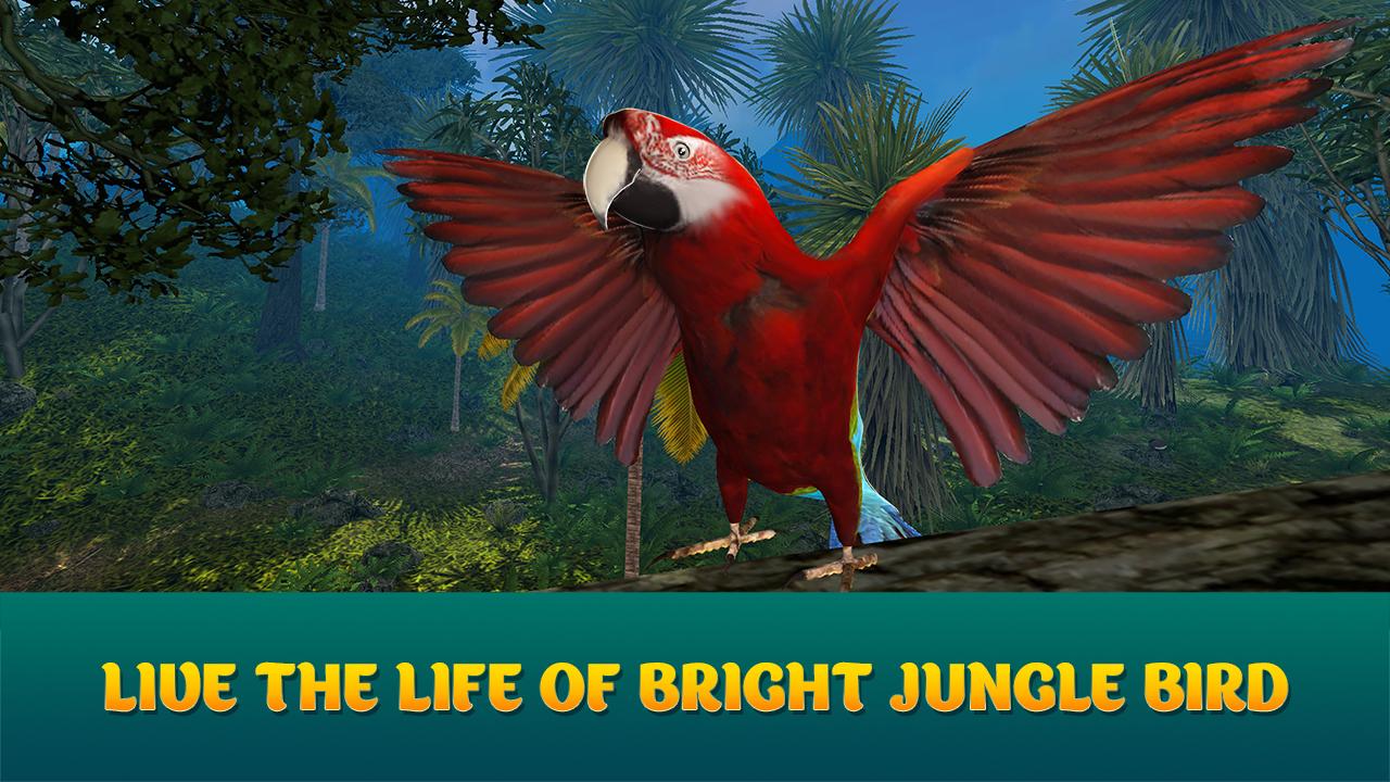 Wild Parrot Sim 3D: Jungle Bird Fly Game截图1