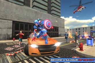 Captain Robot of America Flying Robot Bike Rescue截图1