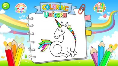 kawaii unicorn coloring book截图2