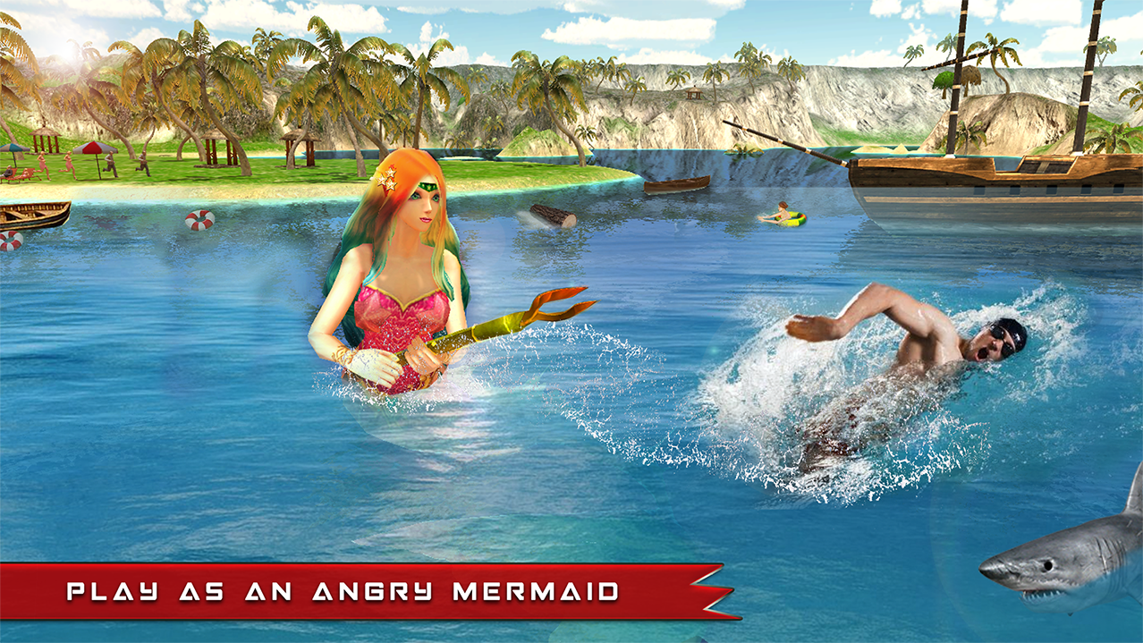 Mermaid Simulator 3D - Sea Animal Attack Games截图1