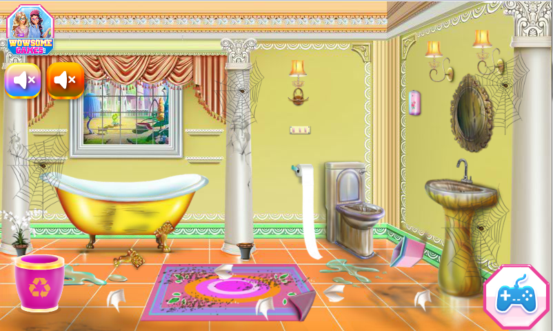 Royal Bathroom Cleanup - Free Games截图3