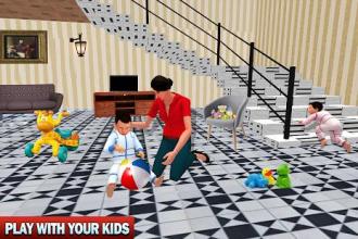 Virtual Happy Mother Twins Baby Family Game截图5