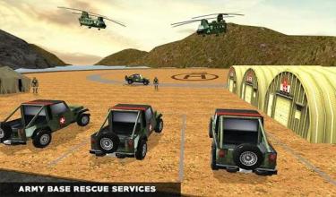 US Army Helicopter Rescue: Ambulance Driving Games截图1